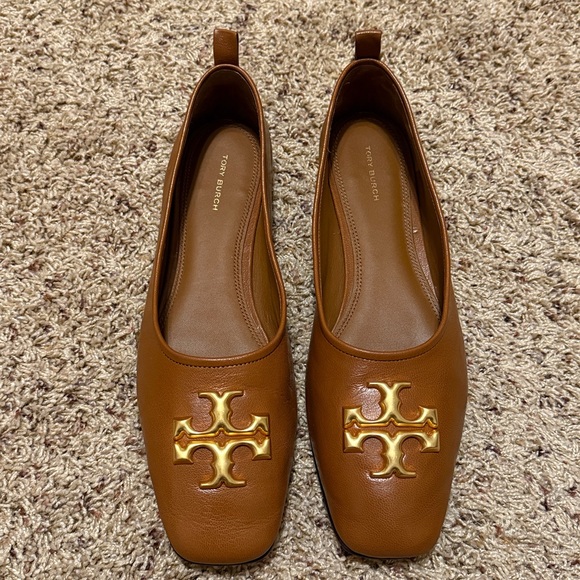 Tory Burch Eleanor Ballet Flats Size 10.5 Bourbon - Picture 2 of 12